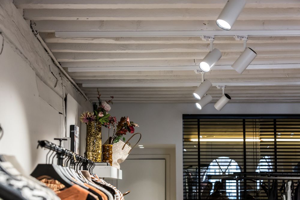 track lighting in retail store